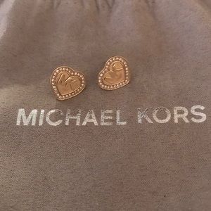 Micheal Kors stud earrings Gold logo